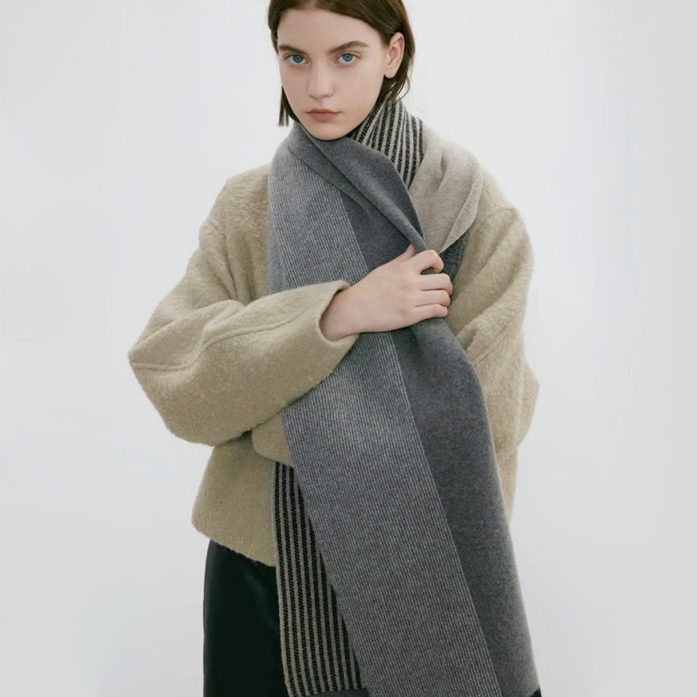 Designer Soft Striped Scarf