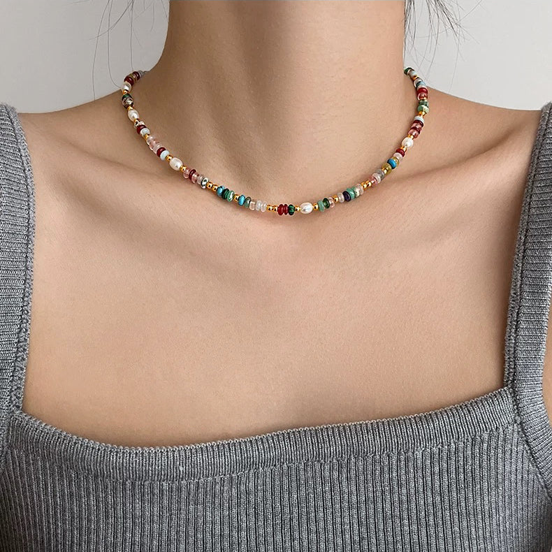 Rainbow Beads Necklace