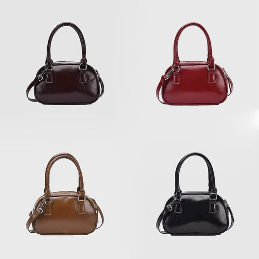 Mini borsa bowling in pelle