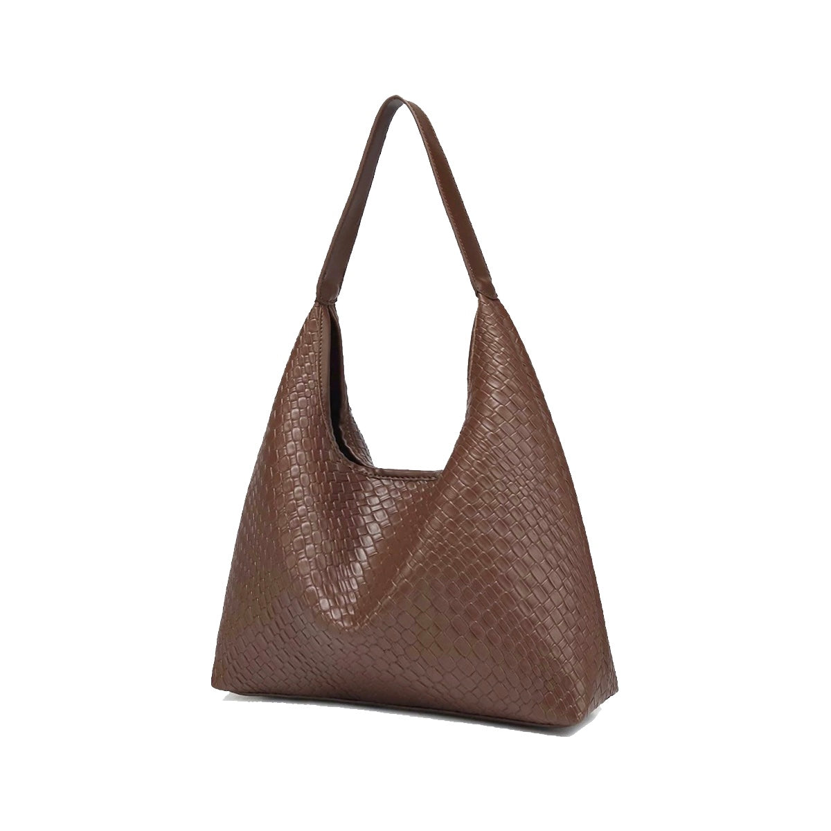 Schultertasche mit Kieselsteinstruktur