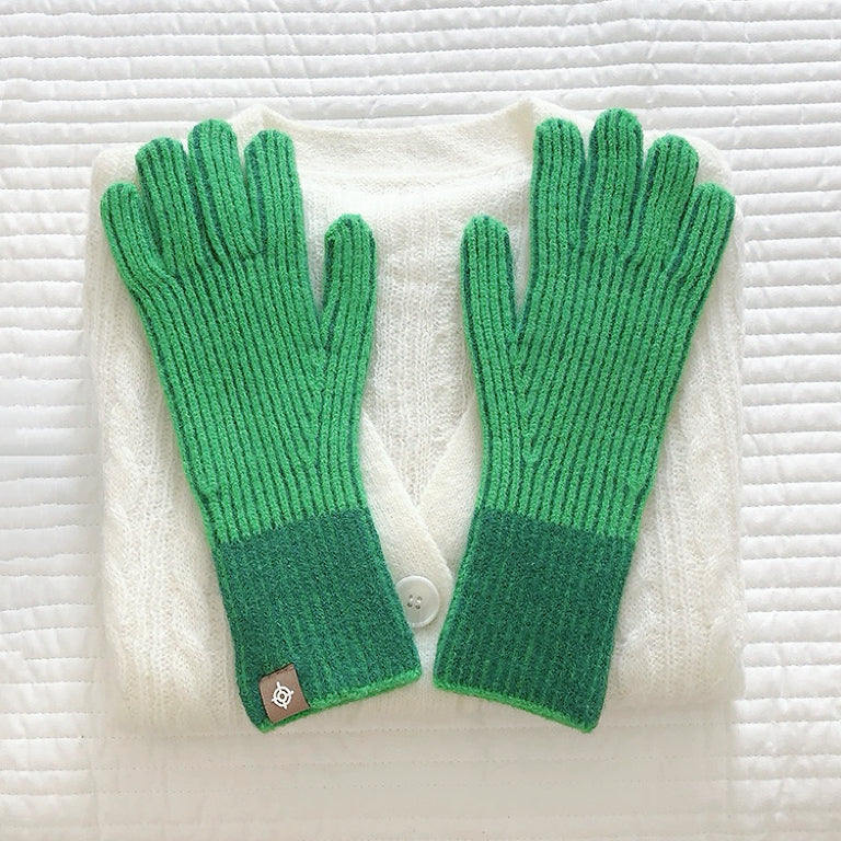 Contrast Striped Gloves