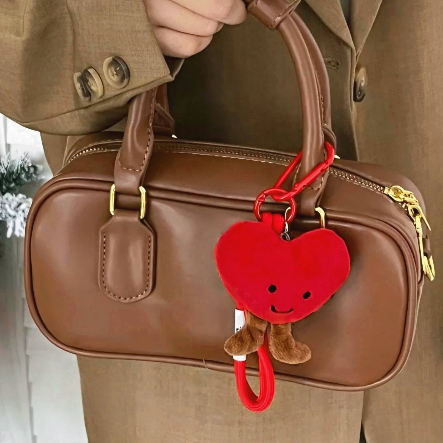 Lächelnde Herz-Taschenanhänger