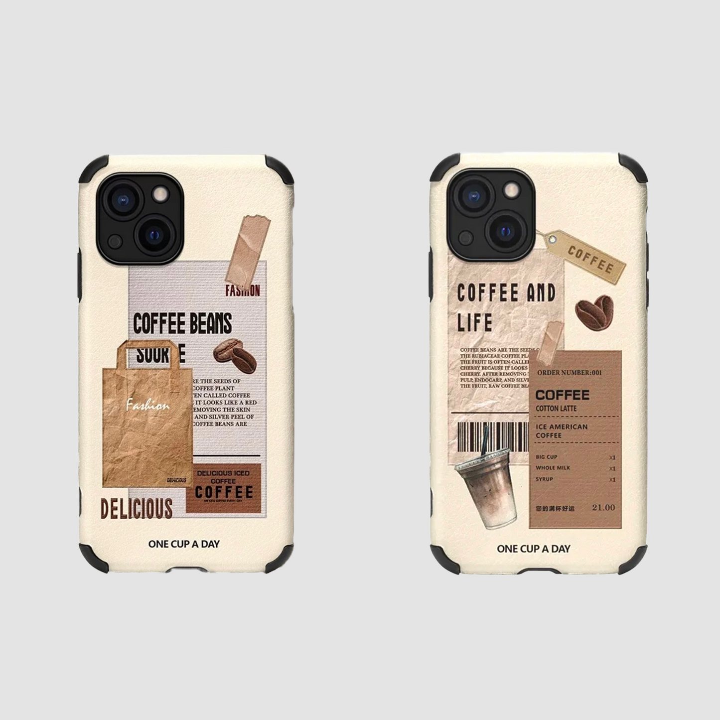 Coffee Lover Leather Phone Case