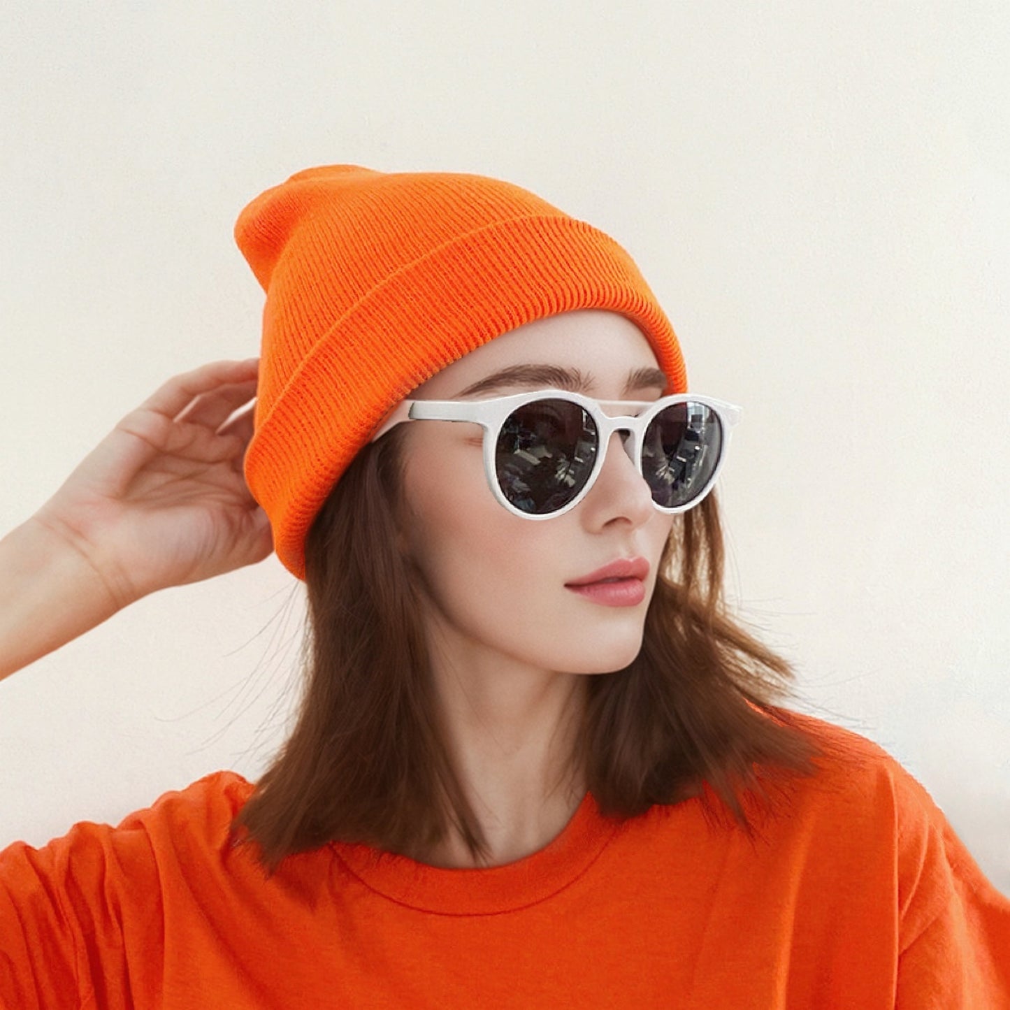 Colorful knitted beanie