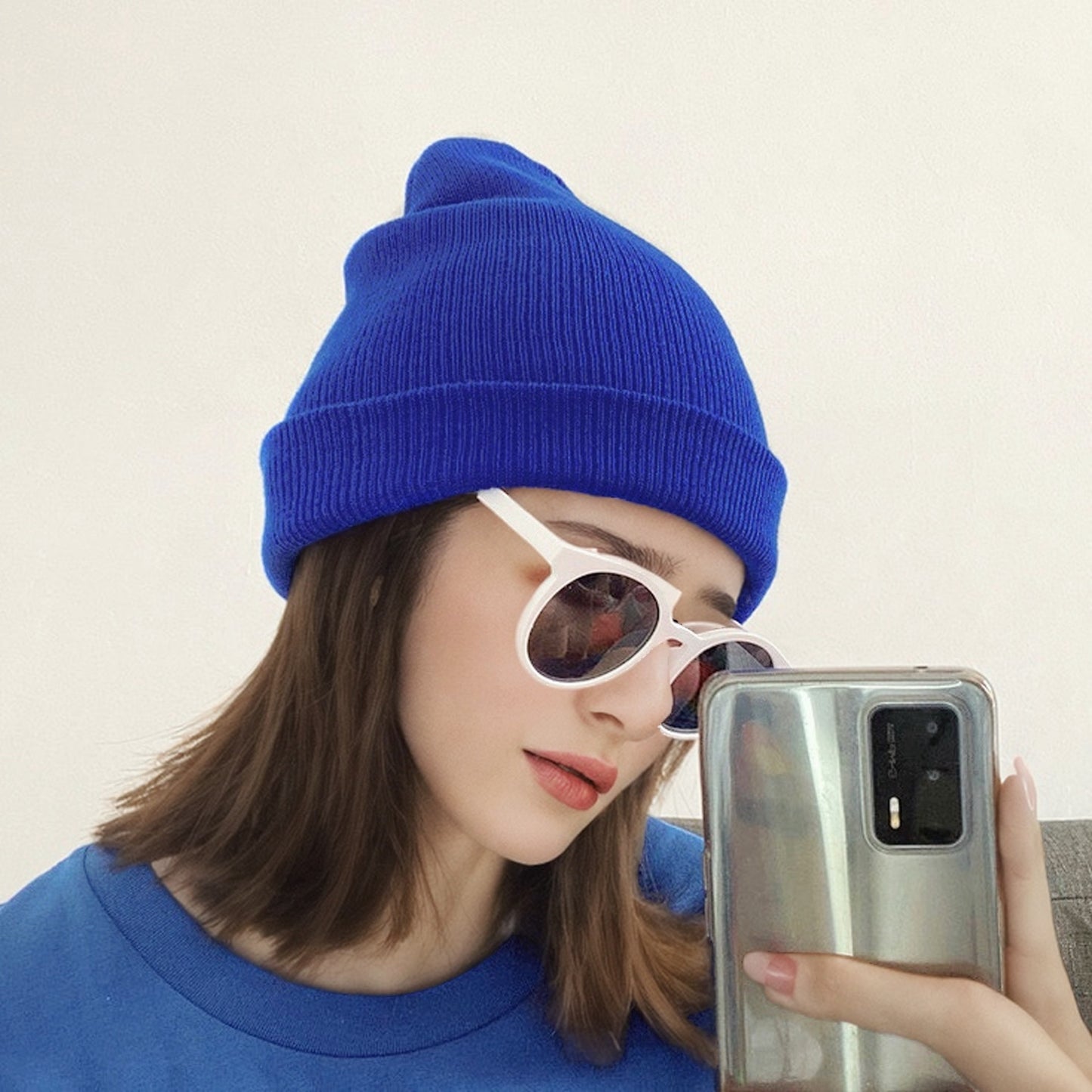 Colorful knitted beanie