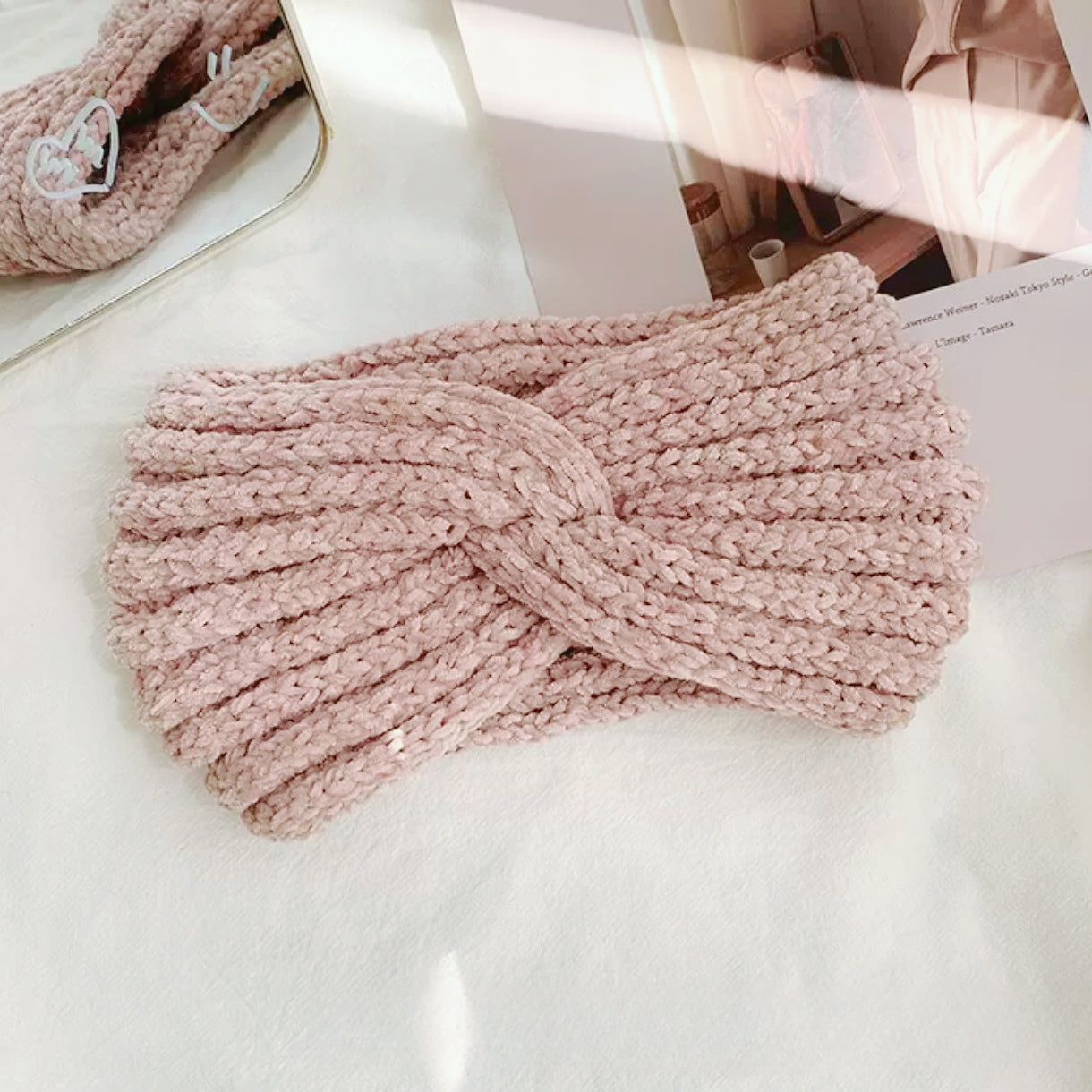 Crochet Velvet Twist Headband