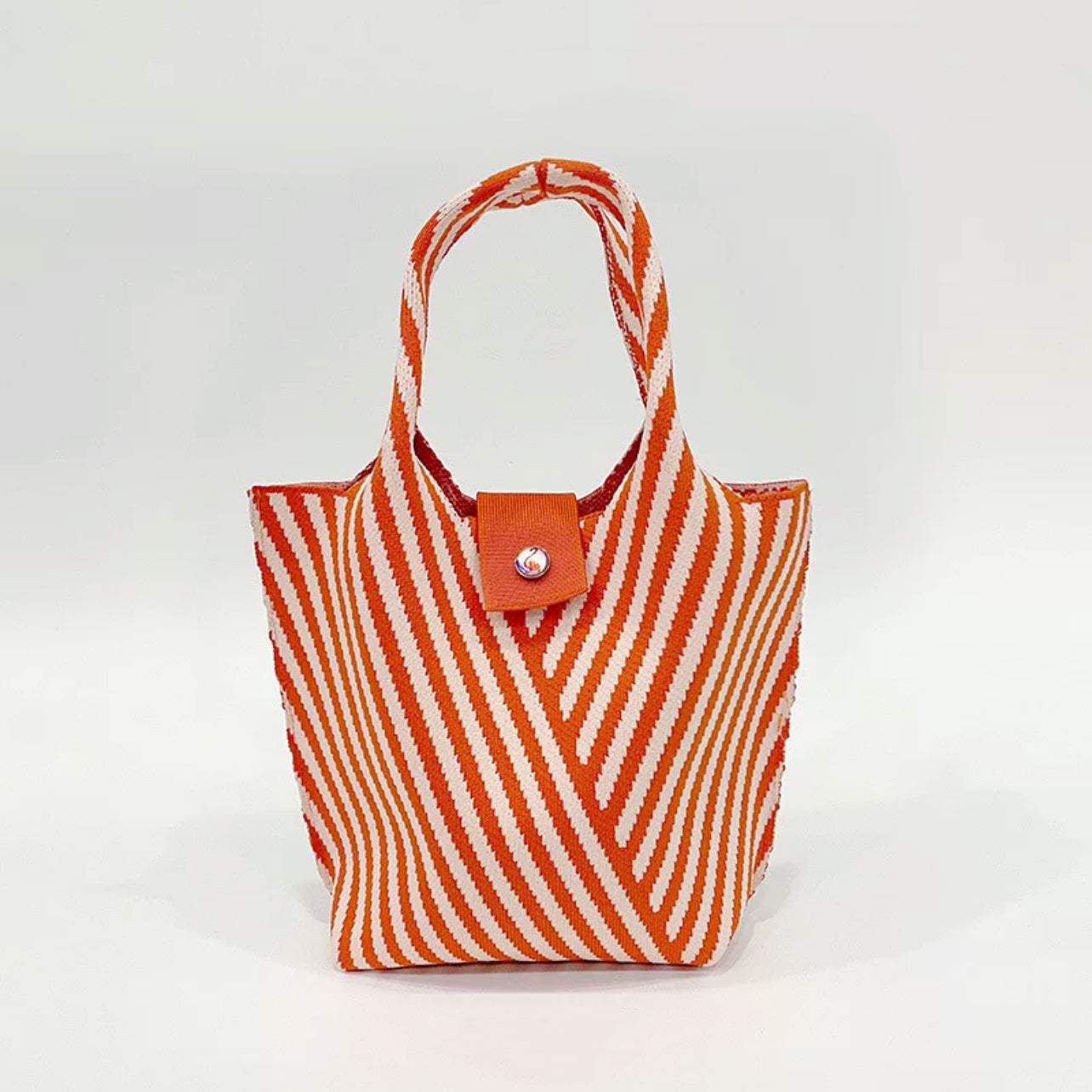 Vintage Striped Knitted Handbag