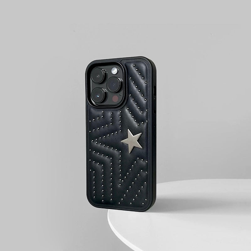 Star Studded Leather Phone Case