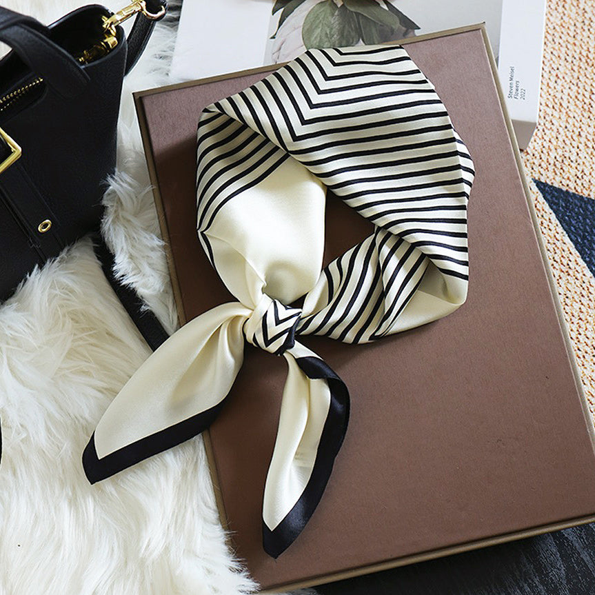 square pattern Silk Scarf