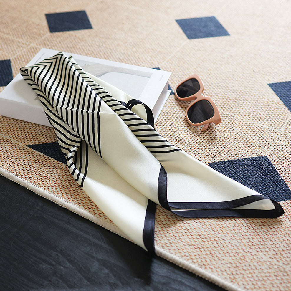 square pattern Silk Scarf