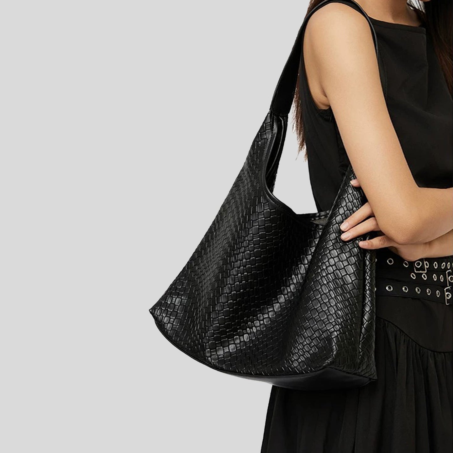 Pebble Texture Shoulder Bag