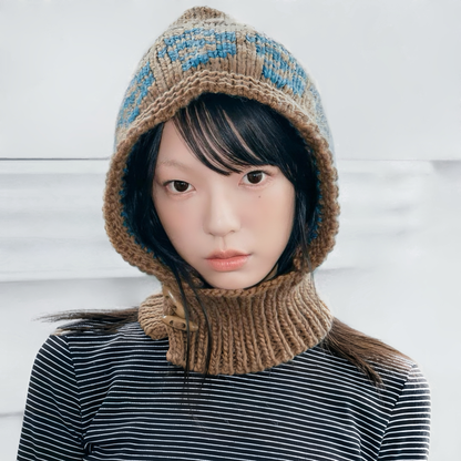 Jacquard Knitted Balaclava Hat