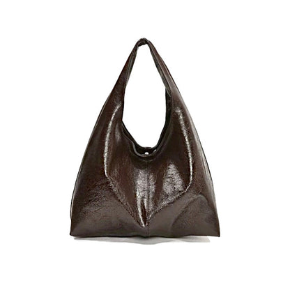 Waxed Leather Hobo Bag