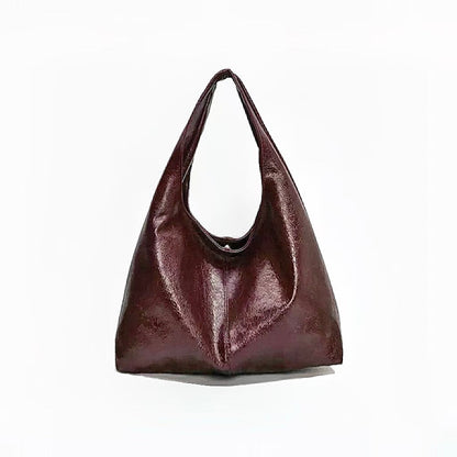 Waxed Leather Hobo Bag