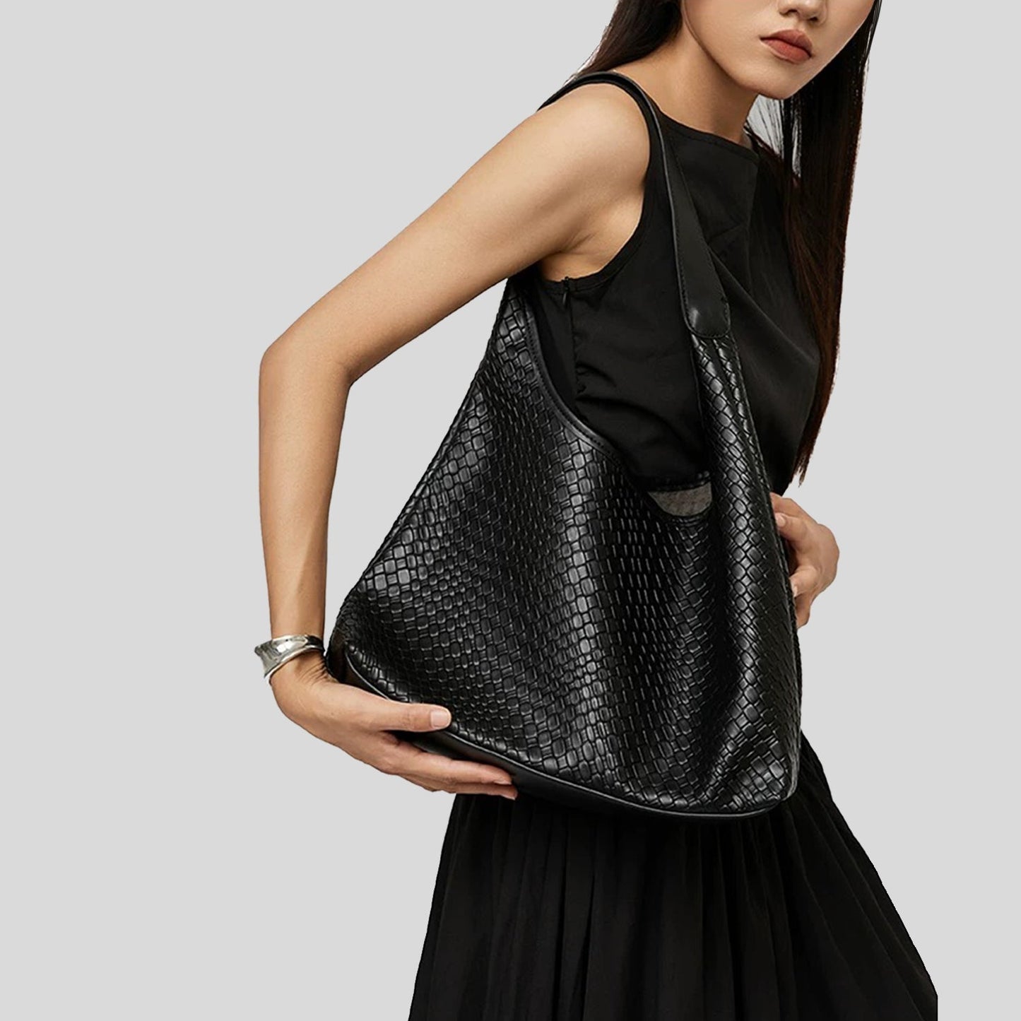 Pebble Texture Shoulder Bag