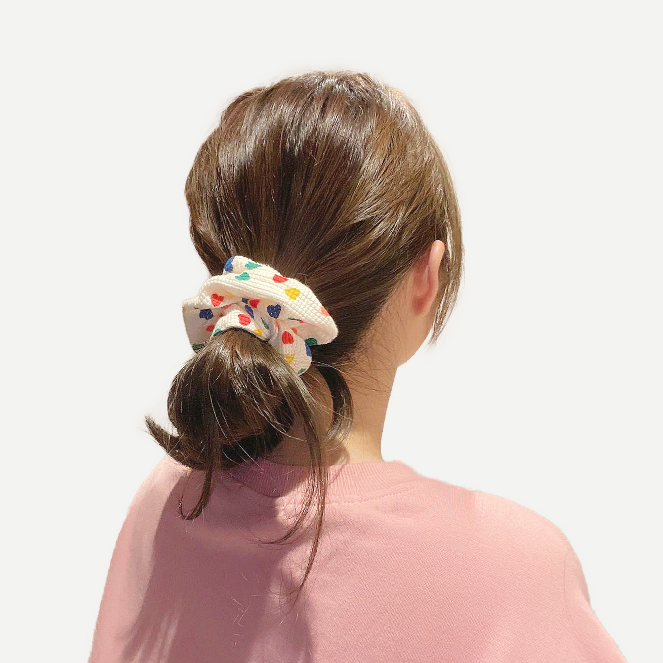 Scrunchie con stampa a cuore