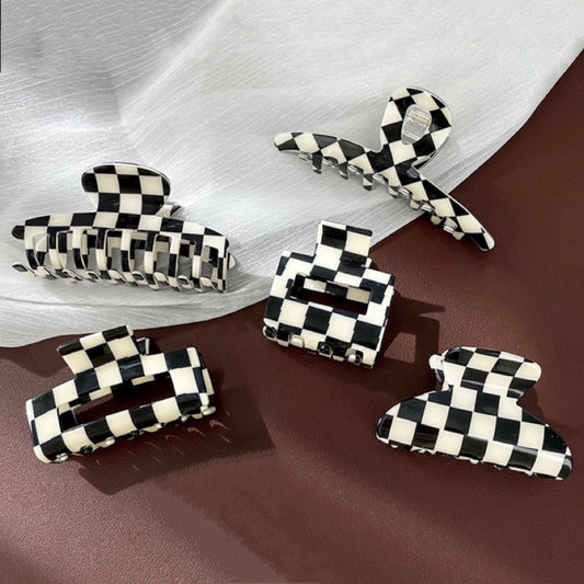 checkerboard hair claw