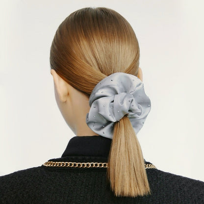 Satin Scrunchie With Rhinestones