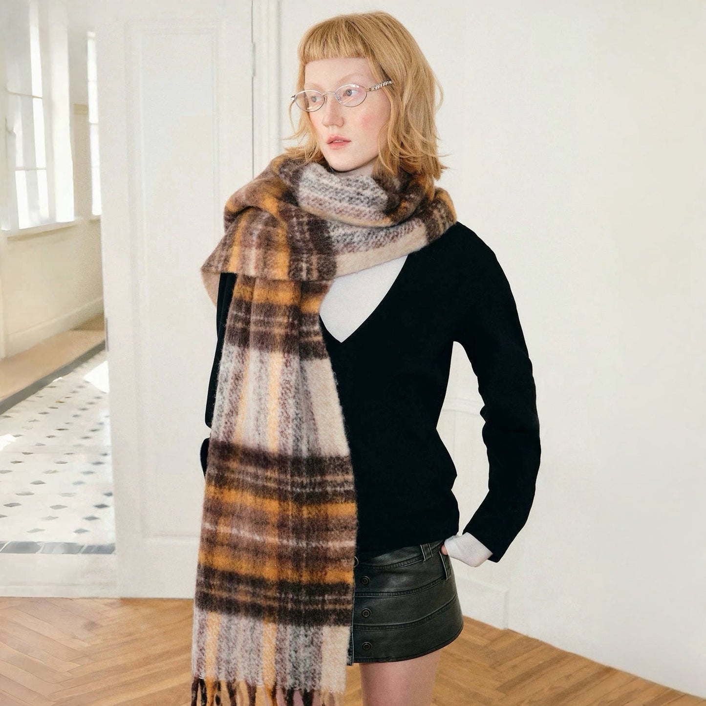 Autumn Ember Plaid Scarf