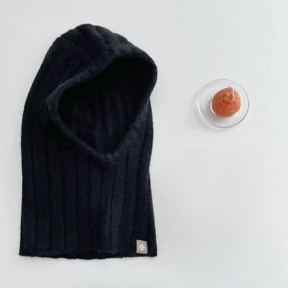 Cozy Ribbed Knit Balaclava Hat