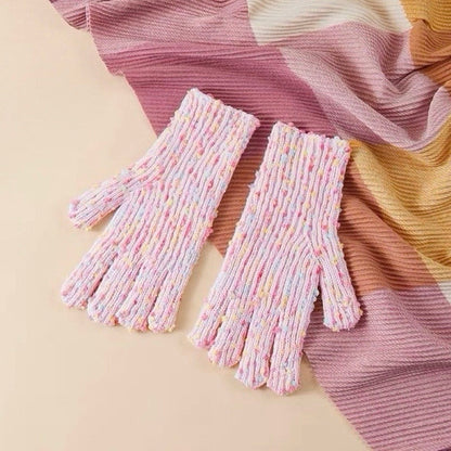 Candy Dot Knit Gloves