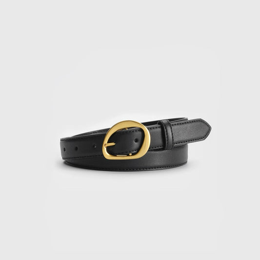 Curved Oval Buckle Belt