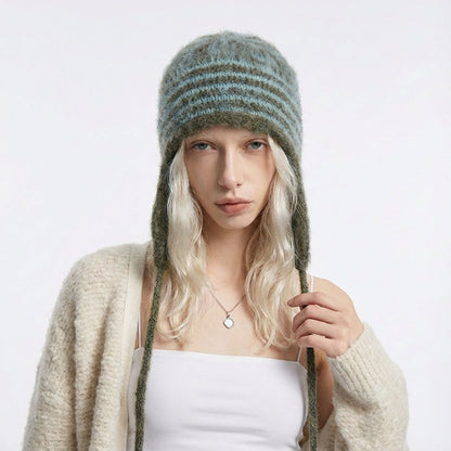 Striped Earflap Hat