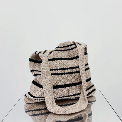 Simple Striped Knitted Bag