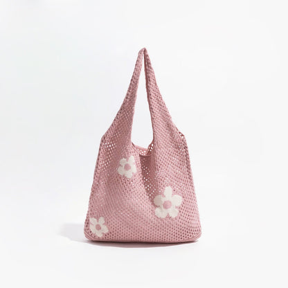 Flowers Crochet Shoulder Bag