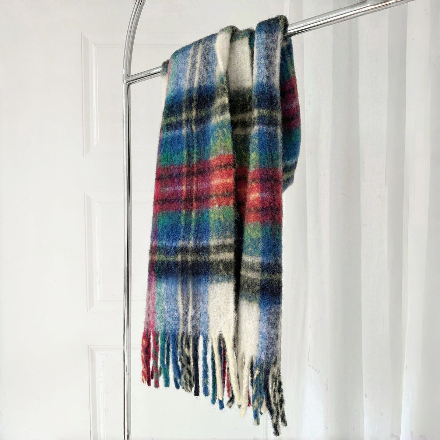 Crimson Meadow Plaid Scarf