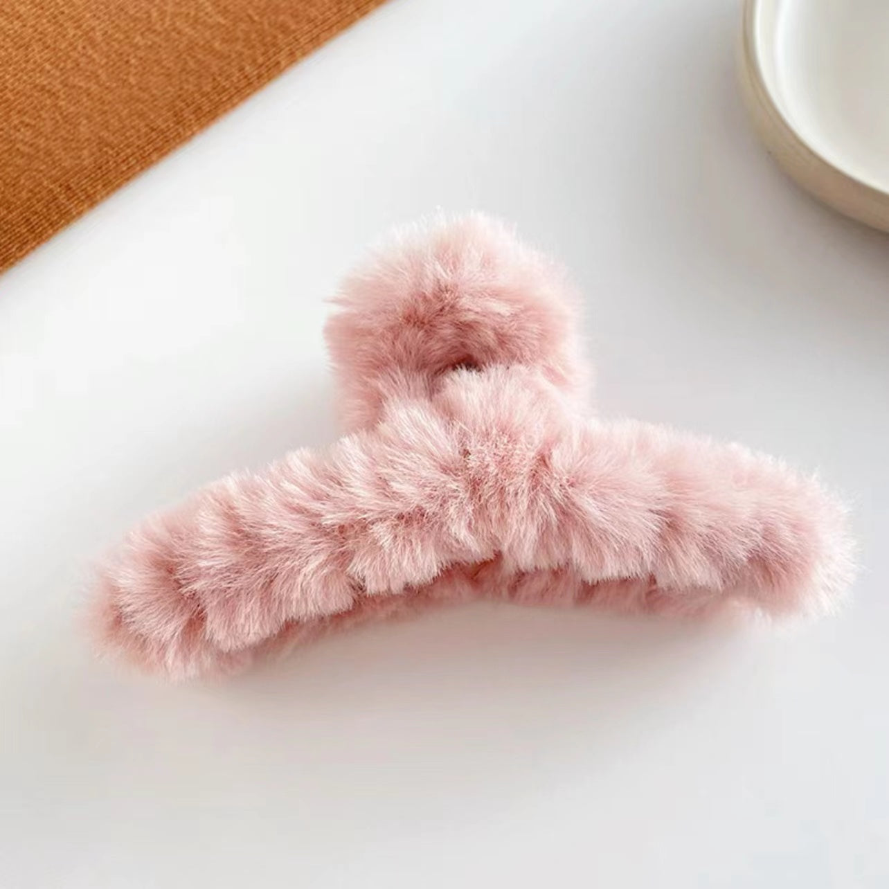 Multicolor Plush Hair Claw