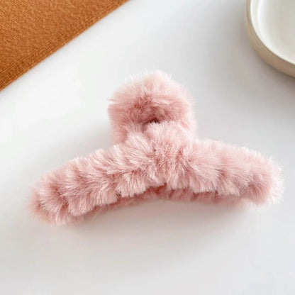 Multicolor Plush Hair Claw