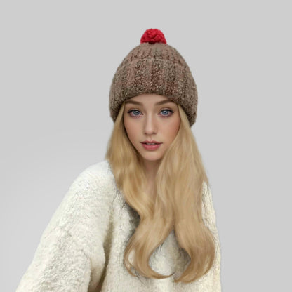 Candy Knitted Pompom Beanie