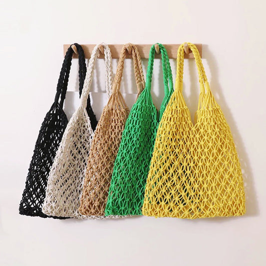 Hollow Crochet Tote Bag