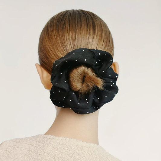 Satin Scrunchie With Rhinestones