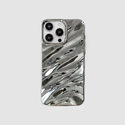 Silver Glossy Wave Phone Case