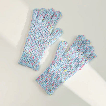 Candy Dot Knit Gloves