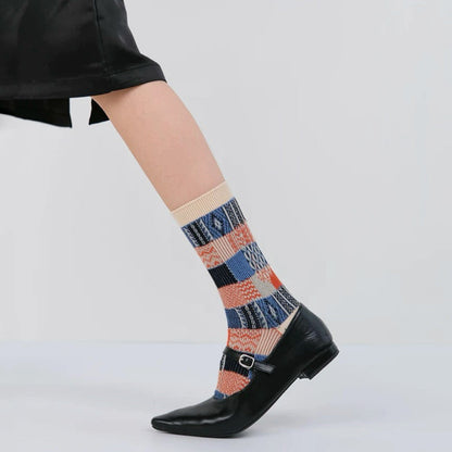 Karierte Patchwork-Socken