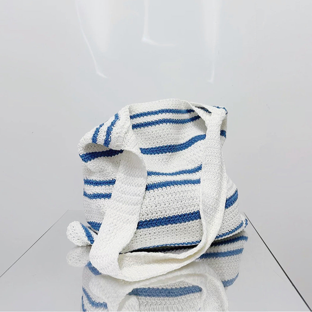 Simple Striped Knitted Bag