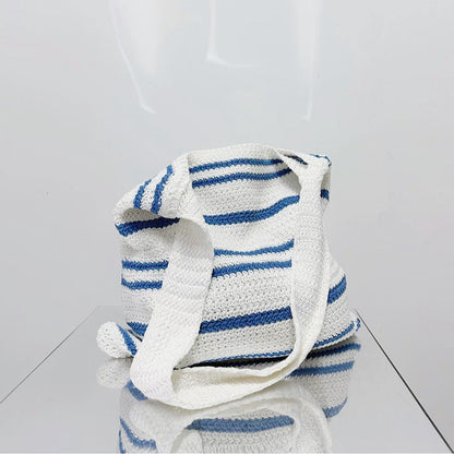 Simple Striped Knitted Bag