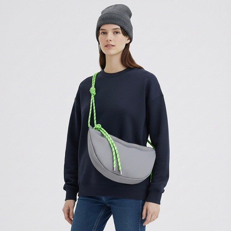 Casually Knotted Sling Nylon Crossbody Bag