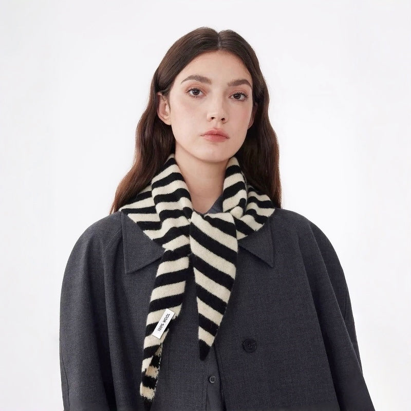Simple Striped Triangle Scarf