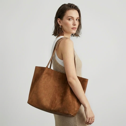 Modern Muse Suede Tote Bag