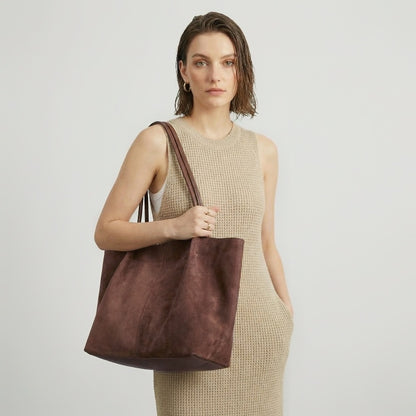 Modern Muse Suede Tote Bag