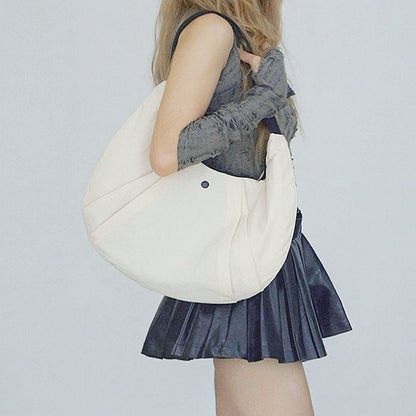 Pleated Crescent Shoulder Bag