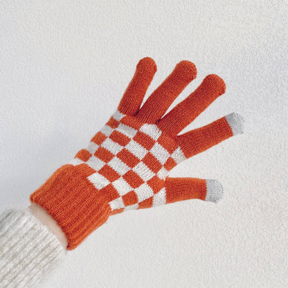 checkered telefinger gloves