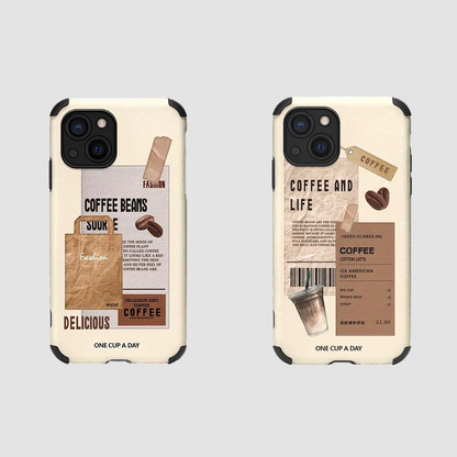 Coffee Lover Leather Phone Case