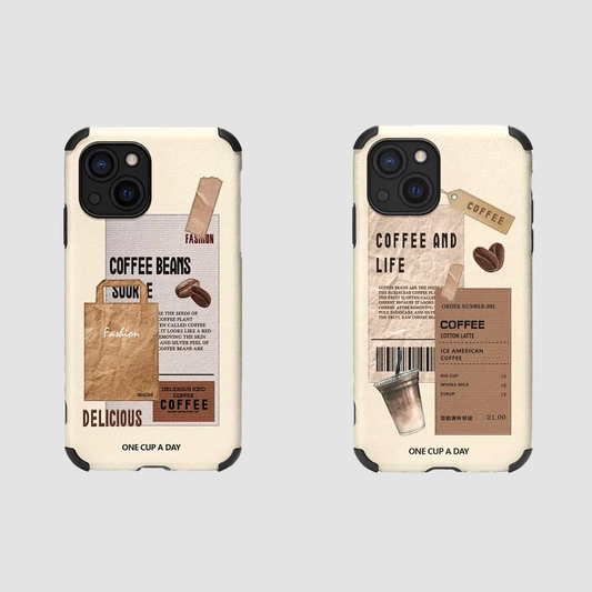 Coffee Lover Leather Phone Case