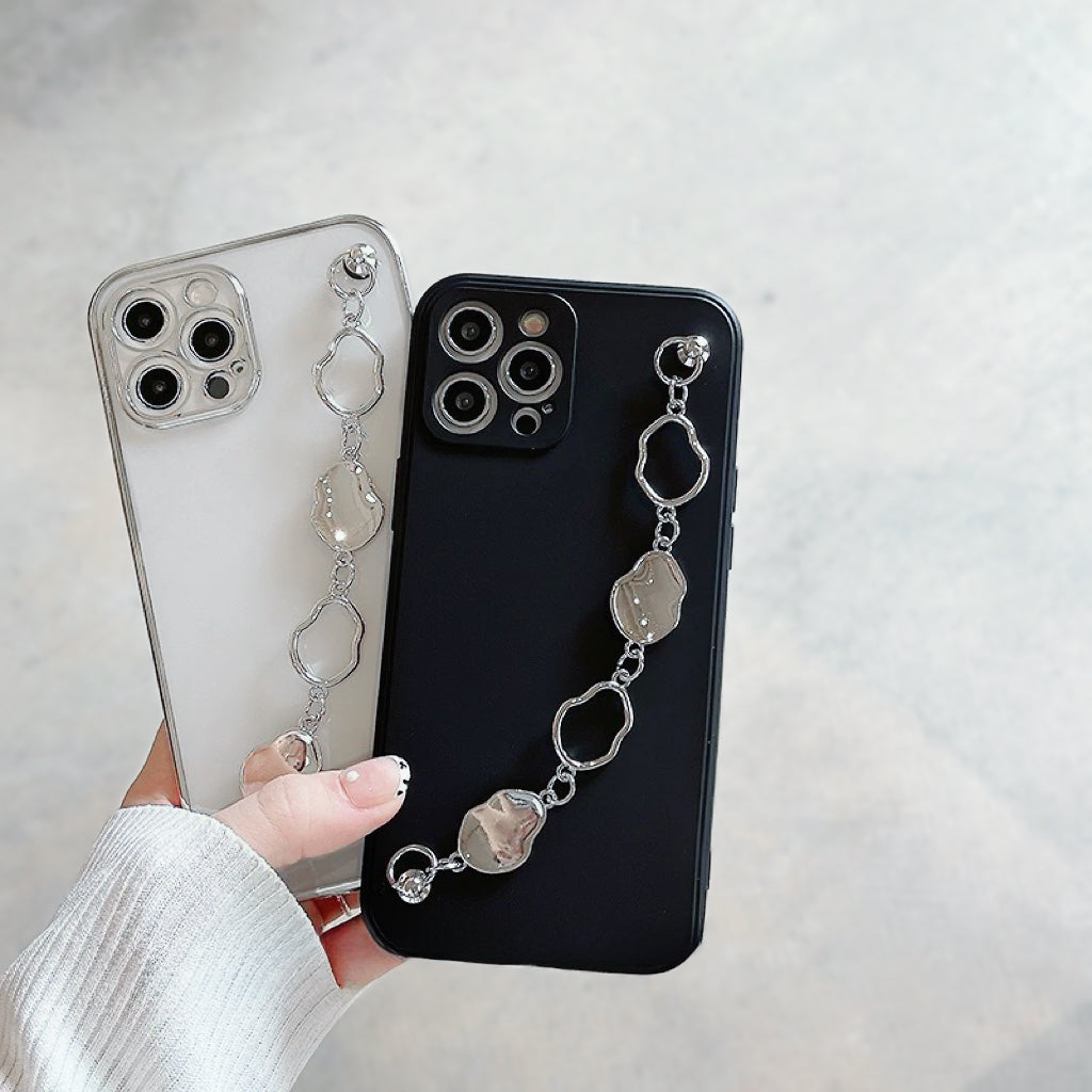 Irregular Metal Chain Phone Case