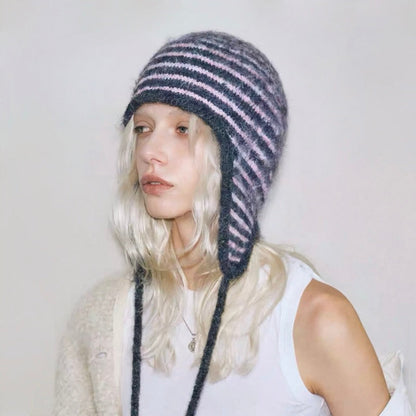 Striped Earflap Hat